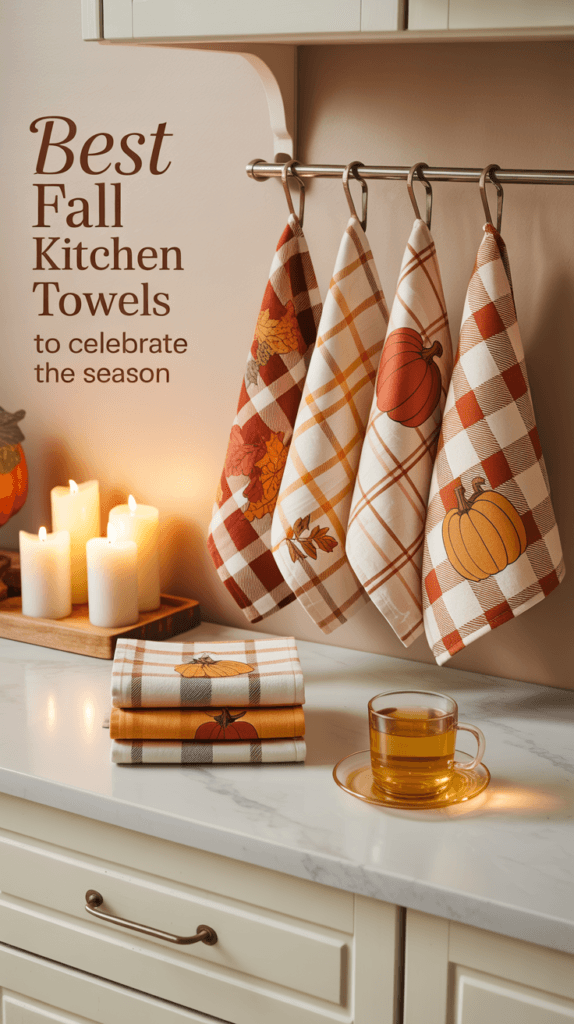 fall kitchen towels