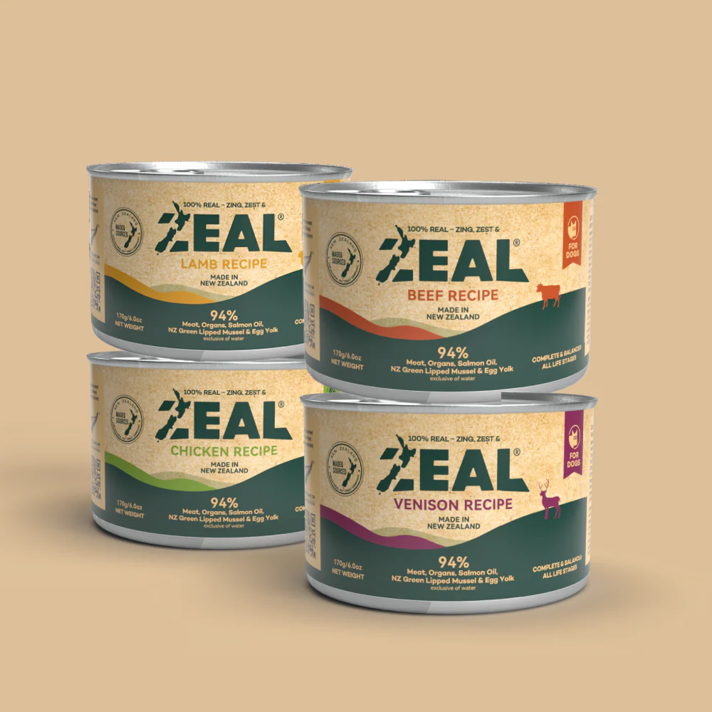Zeal New Zealand Dog Food 94% Real Meat Recipes