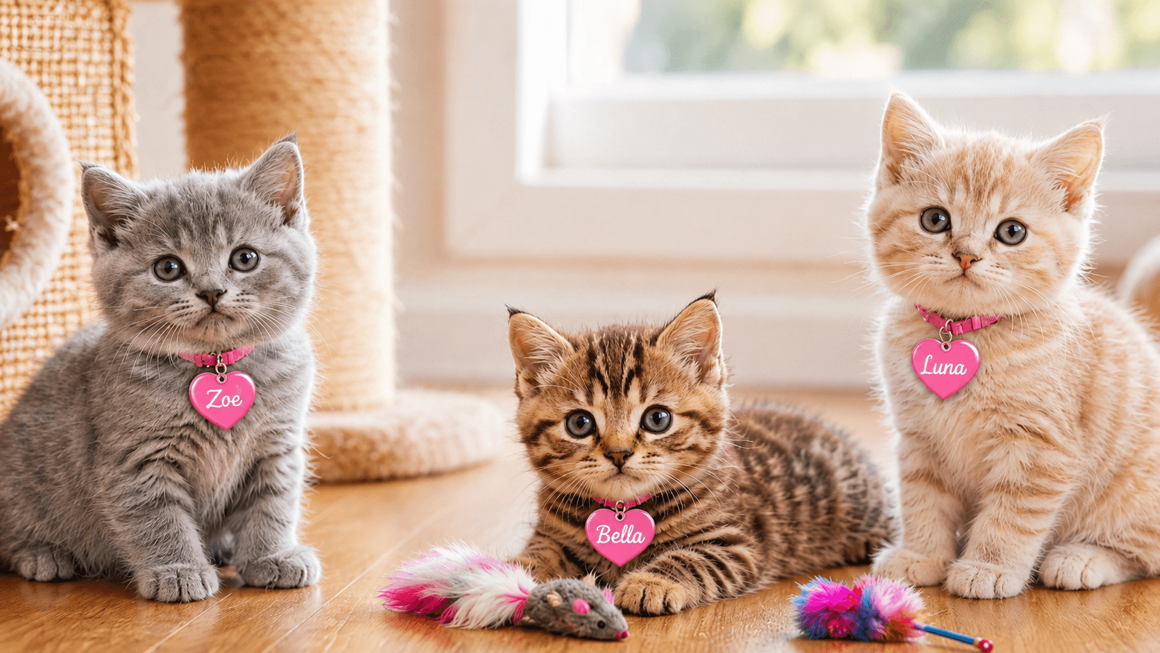 Cover image for blog post titled “30 Sweet & Sassy Girl Cat Names Your Kitty Will Love,” featuring a cute girl cat with feminine, cozy colors and playful text.