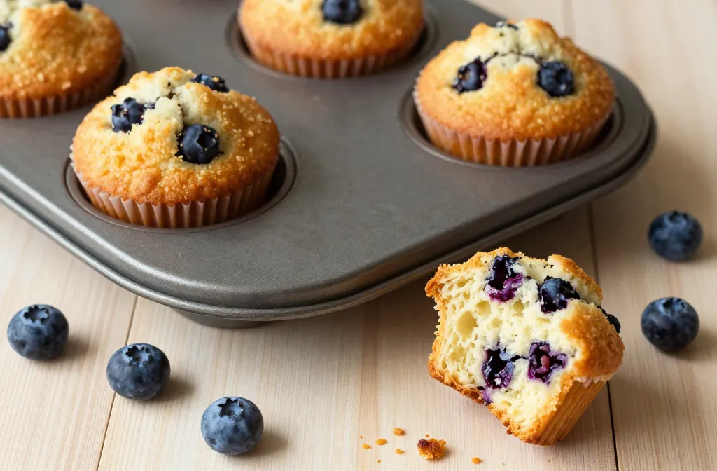 🥞 Easy Vegan Blueberry Muffins – Perfect for a Healthy Breakfast (One Bowl!)