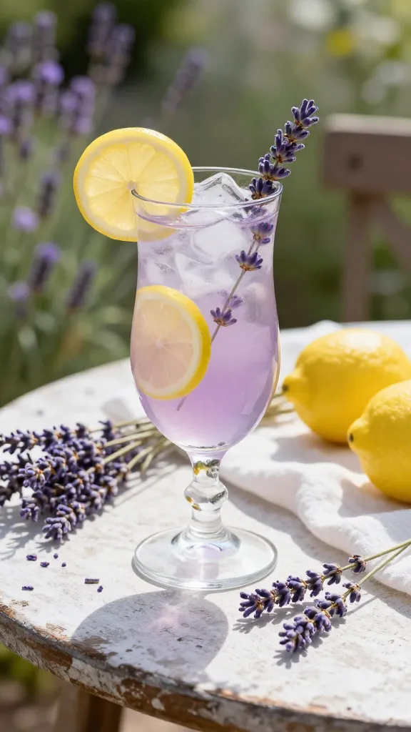 Refreshing Lavender Lemonade, a floral spring and easter mocktail idea