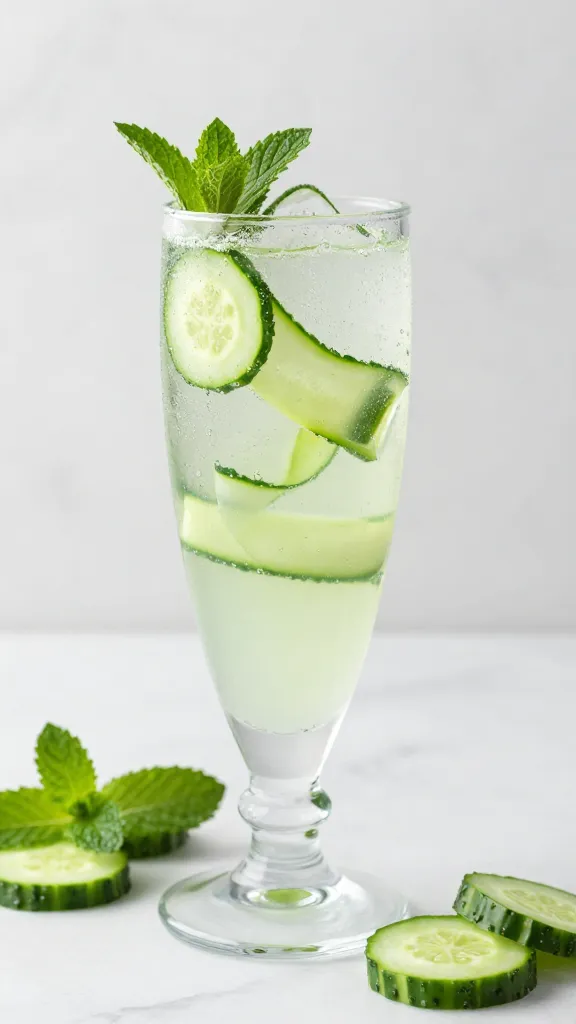 Cucumber Mint Cooler for a light spring and easter mocktail option.