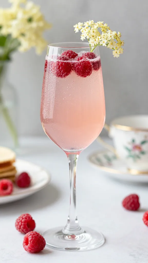Raspberry Elderflower Spritz, the ultimate spring and easter mocktail