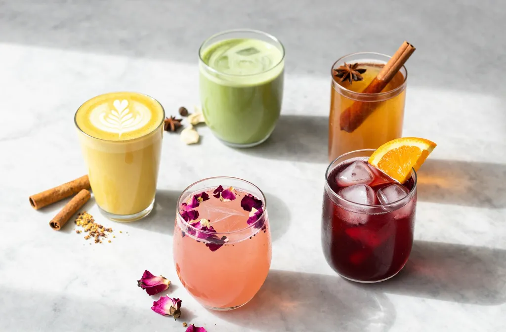 A refreshing glass of Golden Glow Tonic, one of my favorite functional wellness elixirs.