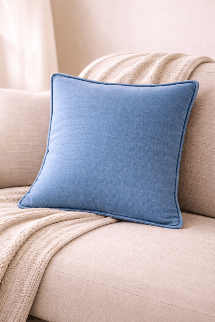 Clean + Classic Denim Pillow Cover