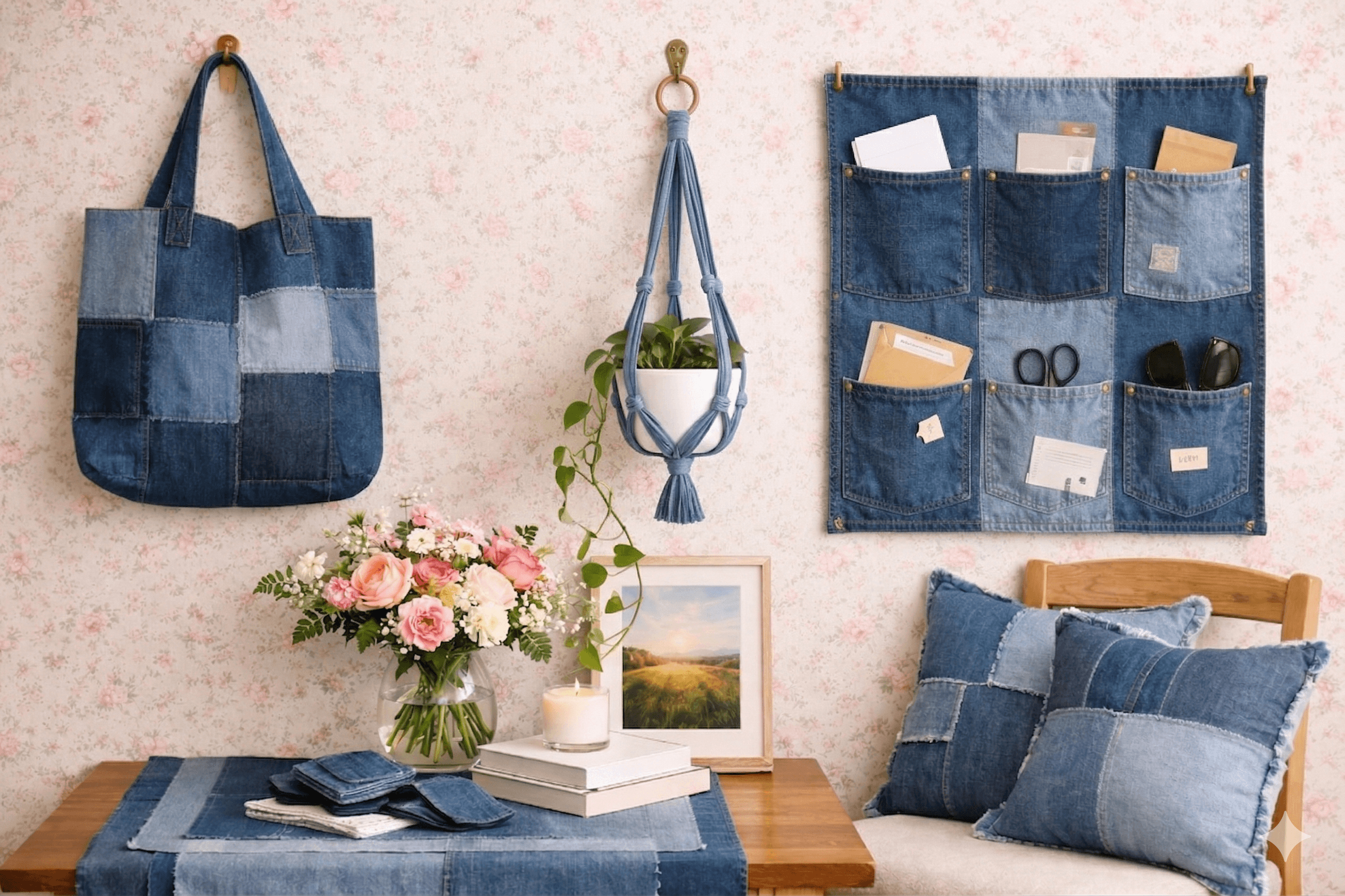 6 Pretty Diy Denim Crafts You Can Make with Old Jeans—great for sustainable home style. Save this idea so you can come back to it later.