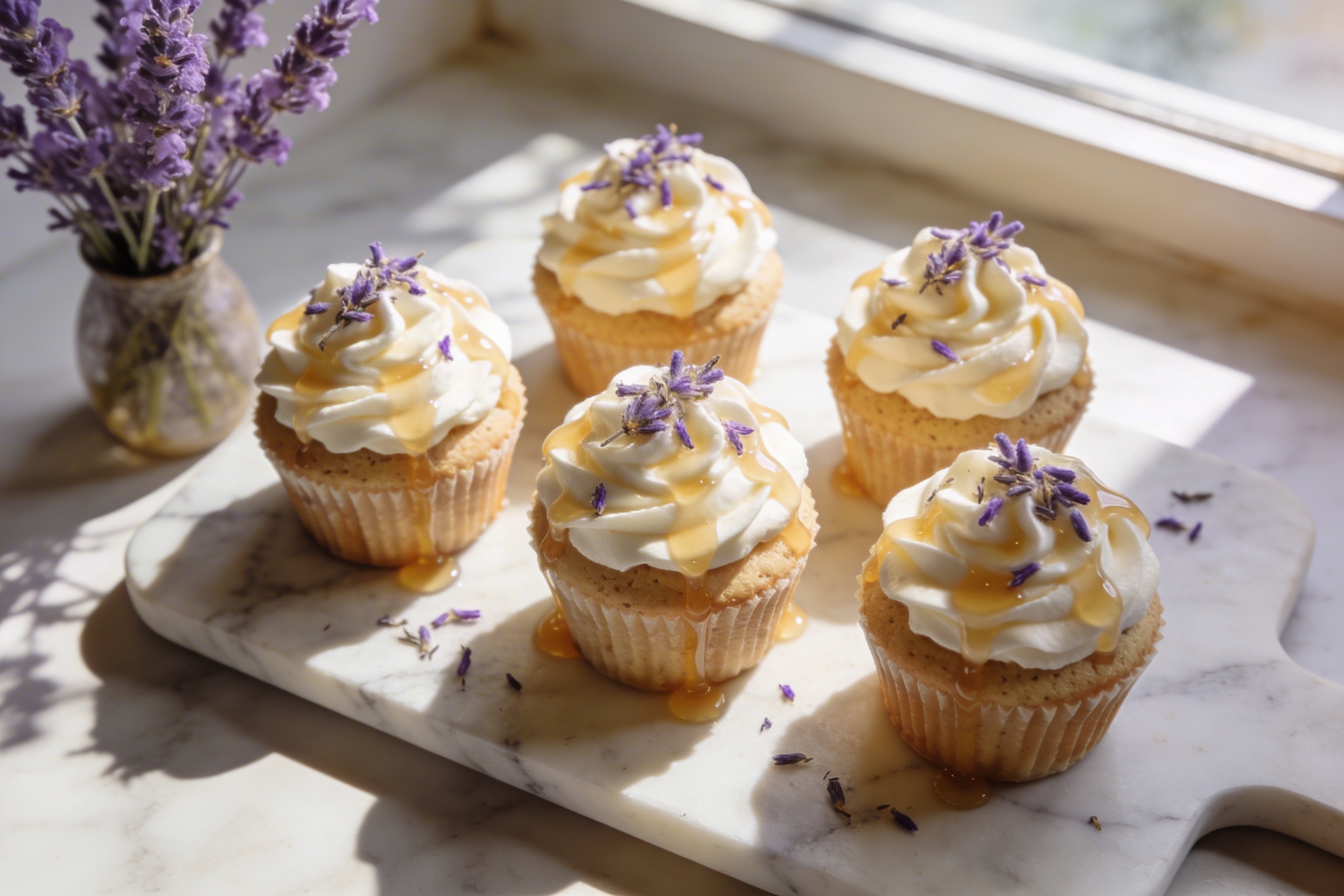 The Ultimate Vegan Lavender Honey Cupcakes with Glossy Glaze