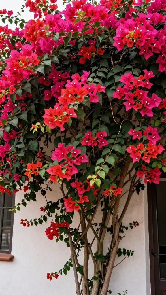 Colorful bougainvillea in Santa Barbara, one of the best West Coast getaways