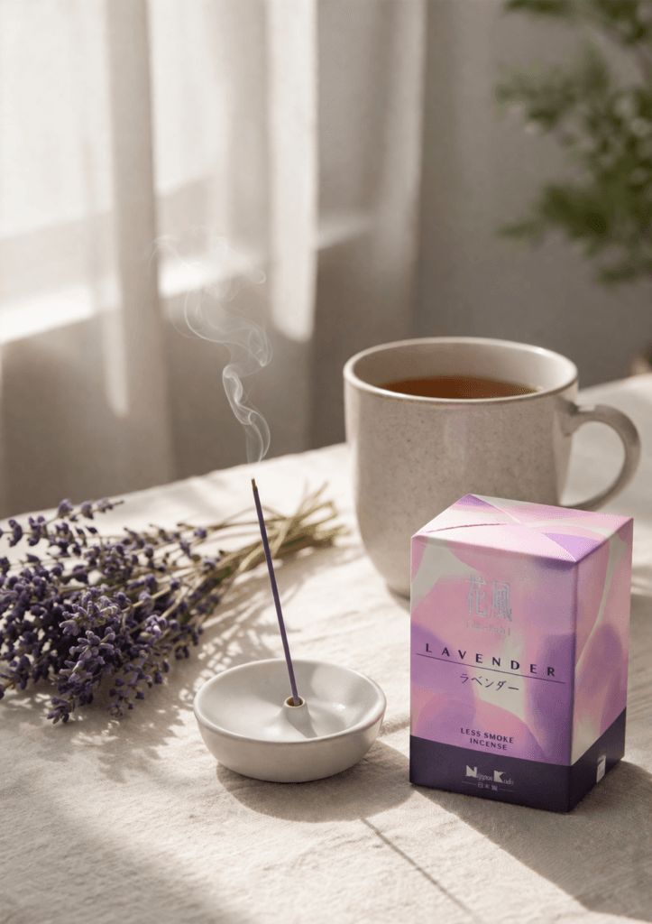 Lavender Night Ritual: Cozy incense, soothing tea &amp; delicate shadows boost calm for stress relief. Save this idea so you can come back to it later.
