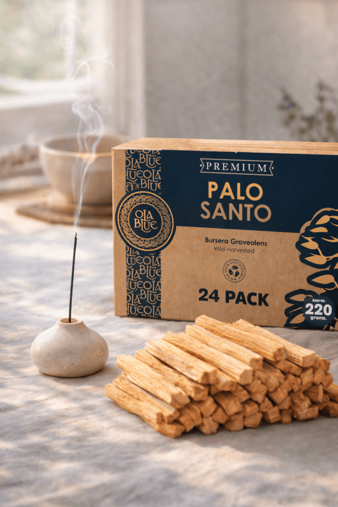Relaxing Palo Santo Rituals: Smooth wooden box, fragrant sticks, and curling incense smoke promote evening serenity. Save this idea so you can come back to it later.