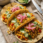 Chickpea Breakfast Tacos: Vibrant, protein-rich tacos with creamy avocado, pickled onions—easy plant-based brunch. Save this idea so you can come back to it later.