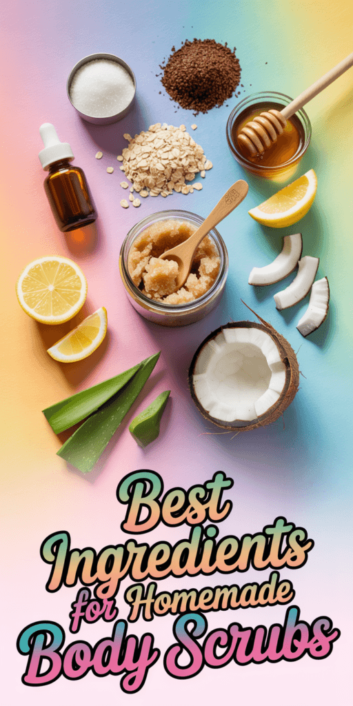 Glowing Skin Body Scrub: Vibrant, nourishing ingredients&mdash;citrus, oats, coconut&mdash;enhance self-care rituals. Save this idea so you can come back to it later.