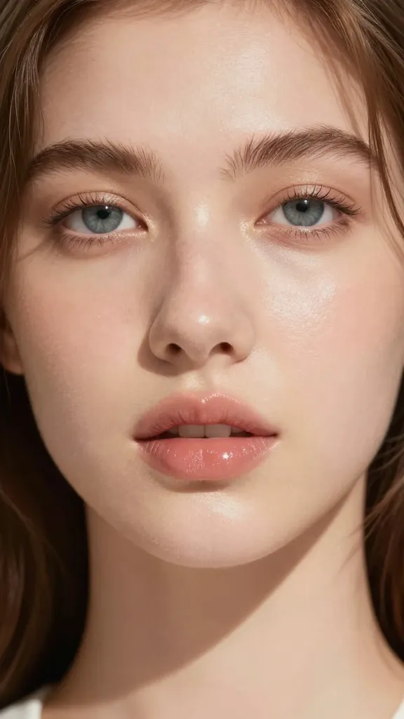 Closeup of cream bronzer on jawline, sun-kissed highlight gleam