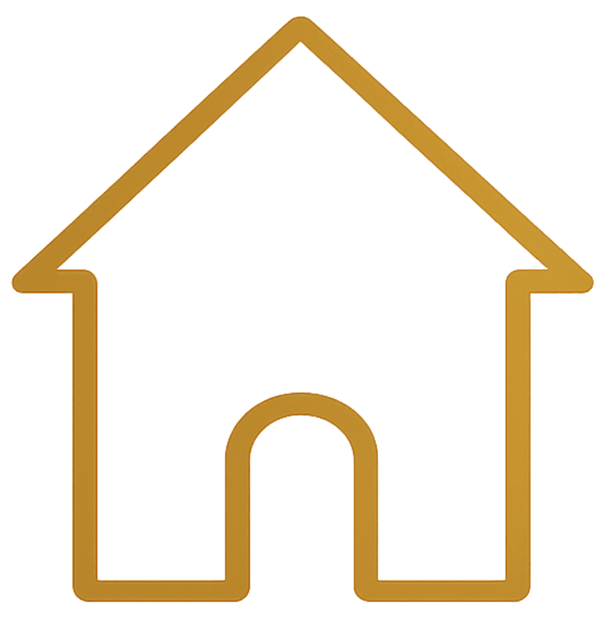 Minimalist Gold House Logo: Sleek, radiant outline with soft curves accents modern realty brands&mdash;ideal for elegant branding. Save this idea so you can come back to it later.