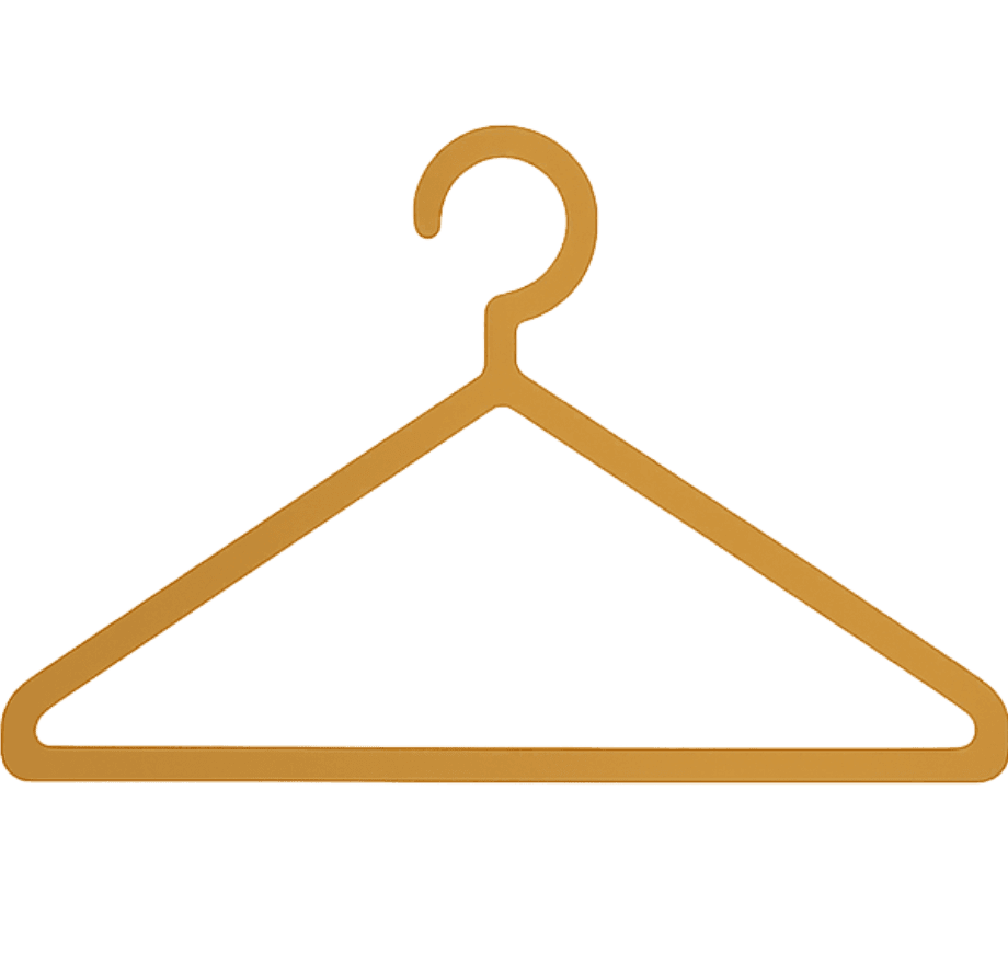 Elegant Gold Hanger for Chic Closets: Sleek, minimalist, metallic finish&mdash;spotless bends ensure snag-free hanging. Save this idea so you can come back to it later.