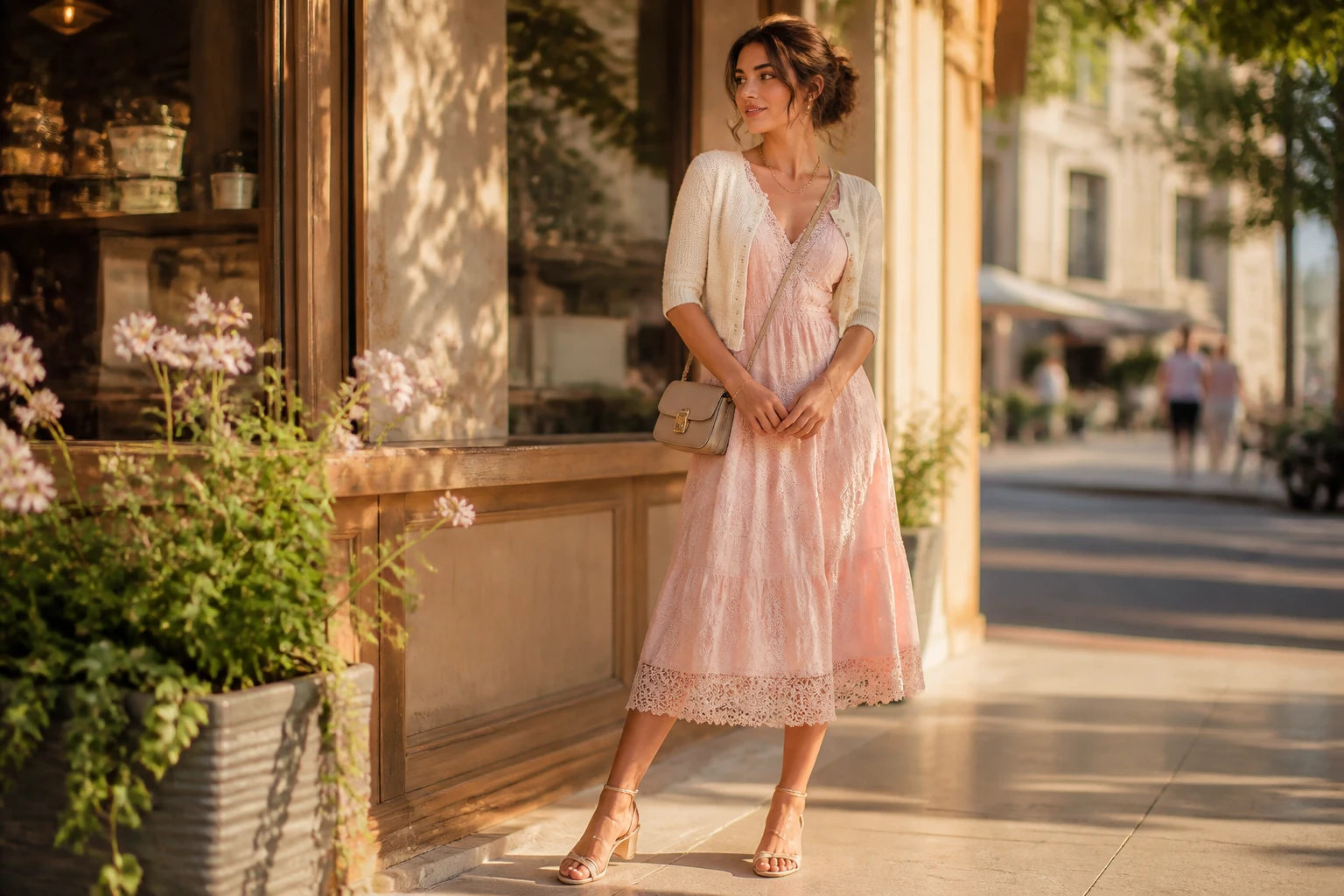 Romantic Summer Outfits with Pastel Dresses, Lightweight Cardigans, Strappy Sandals, and Gold Jewelry for an Easy Polished Feel — Summer Style Simplified}